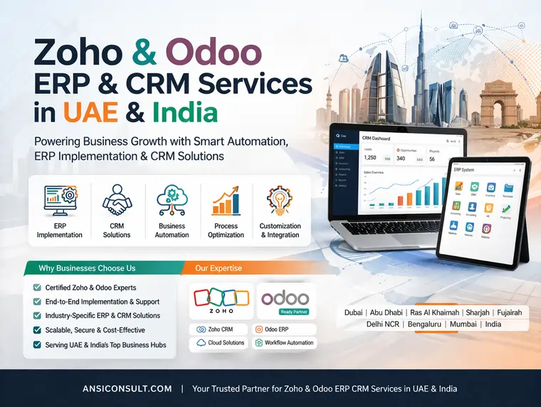 Zoho & Odoo ERP CRM Services in UAE and India: What Businesses Actually Need Right Now