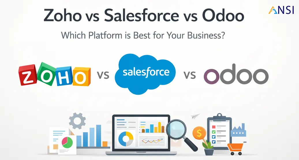 Zoho vs Salesforce vs Odoo: CRM and ERP Decision Guide for Growing Businesses
